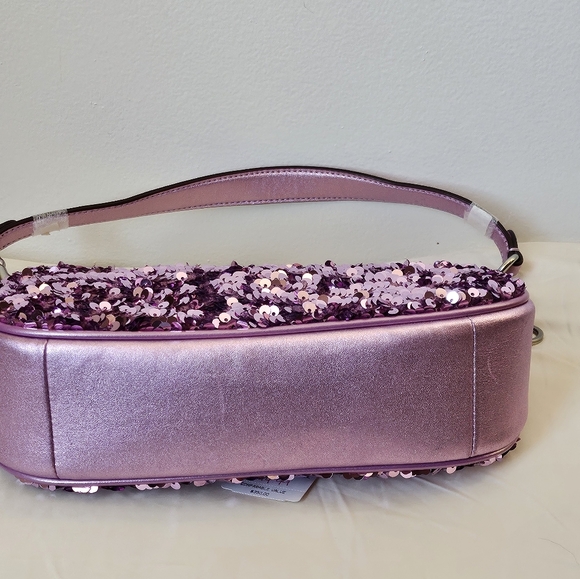 Coach New York Teri Shoulder Bag- purple sequins - Picture 3 of 6